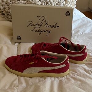 Puma Red and White Sneakers